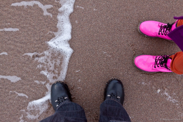 batai, smėlis, paplūdimys, Baltijos jūra, rausva, ružava, meneliai, 2011